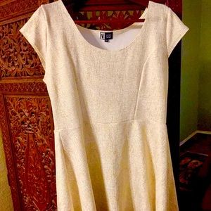 White and gold dress